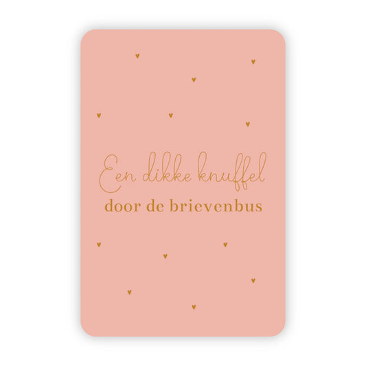 Kaart | een dikke knuffel door de brievenbus